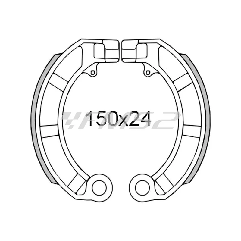 Ganasce freno posteriori Piaggio Vespa Px 125-150-200cc 1998> 414450, codice 225120161
