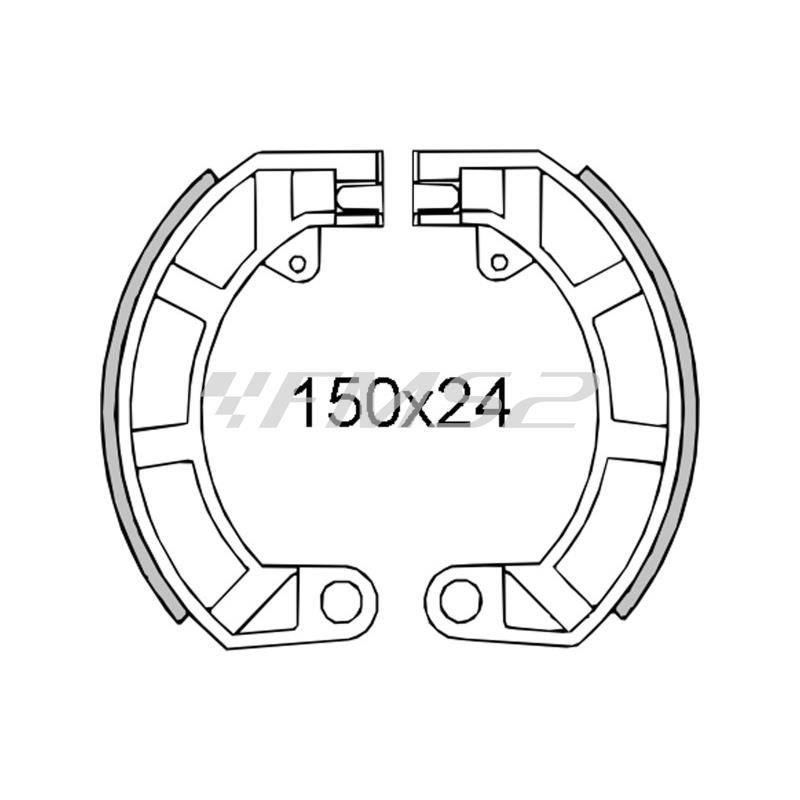 Ganasce freno posteriori Piaggio Vespa 50cc-Vespa Et3-Primavera 125cc, codice 225120181