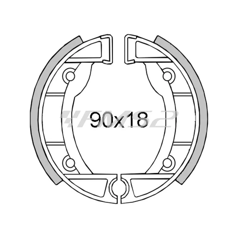 Ganasce Freno Ciao-Si Diam 90, codice 225120191