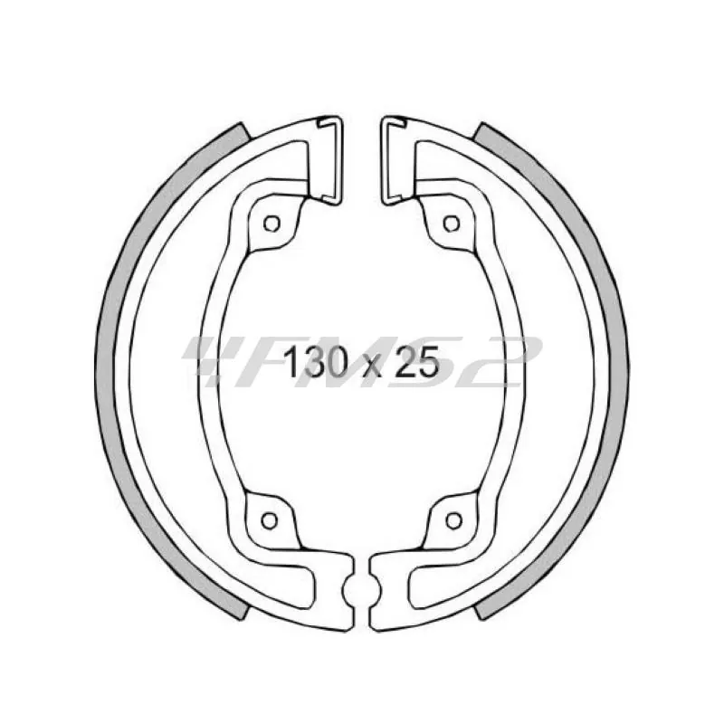 Ganasce freno posteriori Honda Cn 250cc, codice 225120400