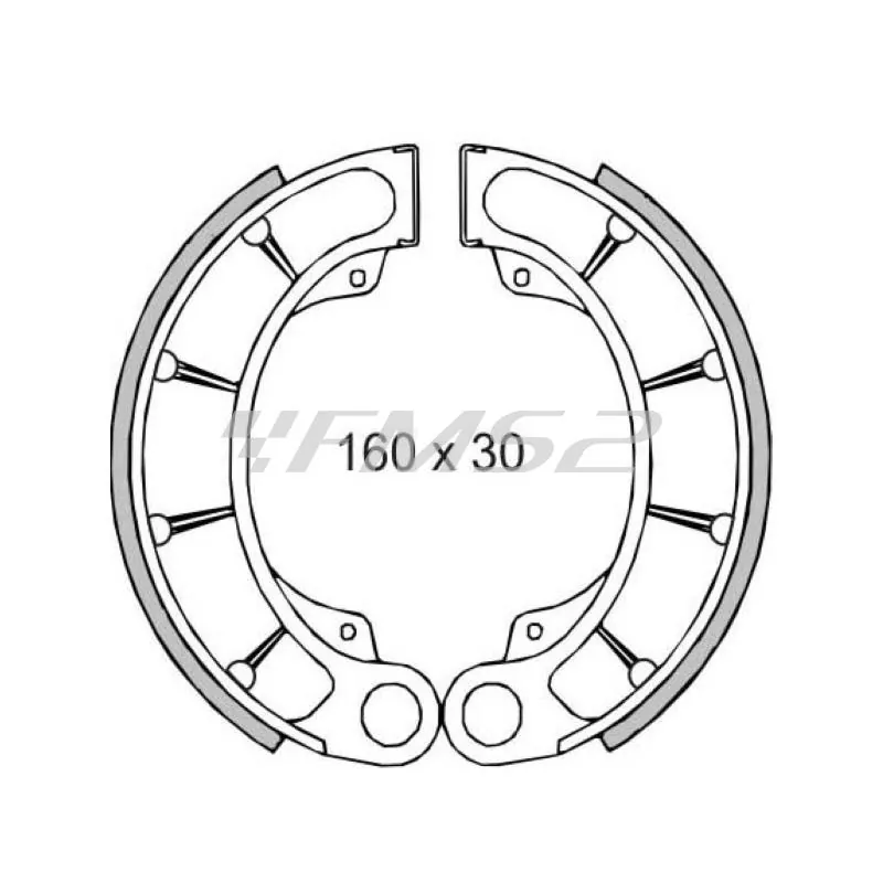 Ganasce freno posteriori Honda Pantheon 125cc-Foresight 250cc, codice 225120410