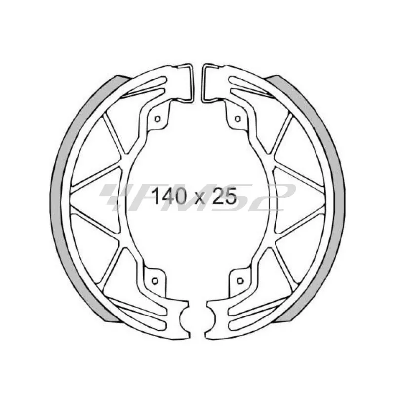 Ganasce freno posteriori Piaggio Liberty 4t-Hexagon Lx 125cc 1998> 56294R, codice 225120420