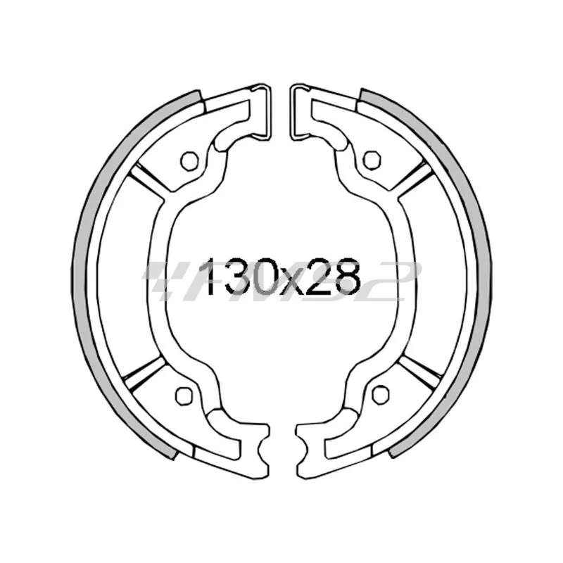 Ganasce freno posteriori Yamaha Majesty/Mbk Skyliner 125cc, codice 225120451
