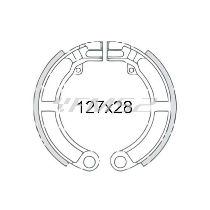 Ganasce freno posteriori Piaggio Vespa Super 150cc 110412, codice 225120540