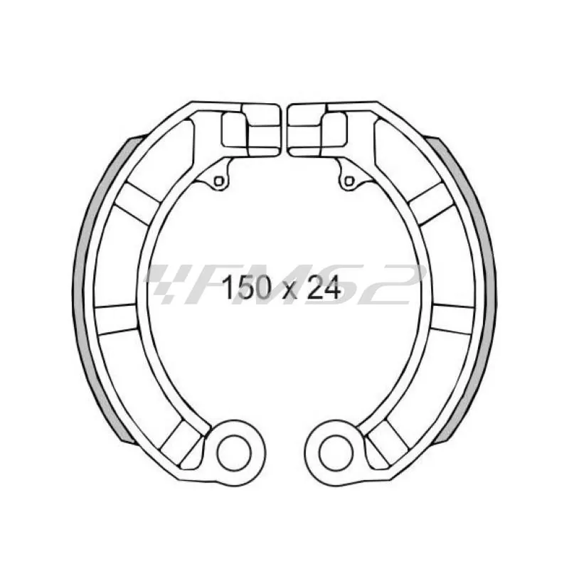 Ganasce freno Piaggio Vespa Px 125-150cc 414450, codice 225120570