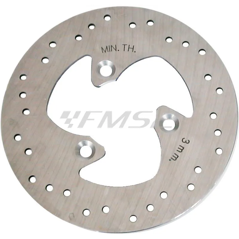 Disco freno anteriore e posteriore RMS con profilo tipo originale tondo avente diametro da 190mm per scooter Malaguti Phantom F12 e firefox, ricambio 225160010