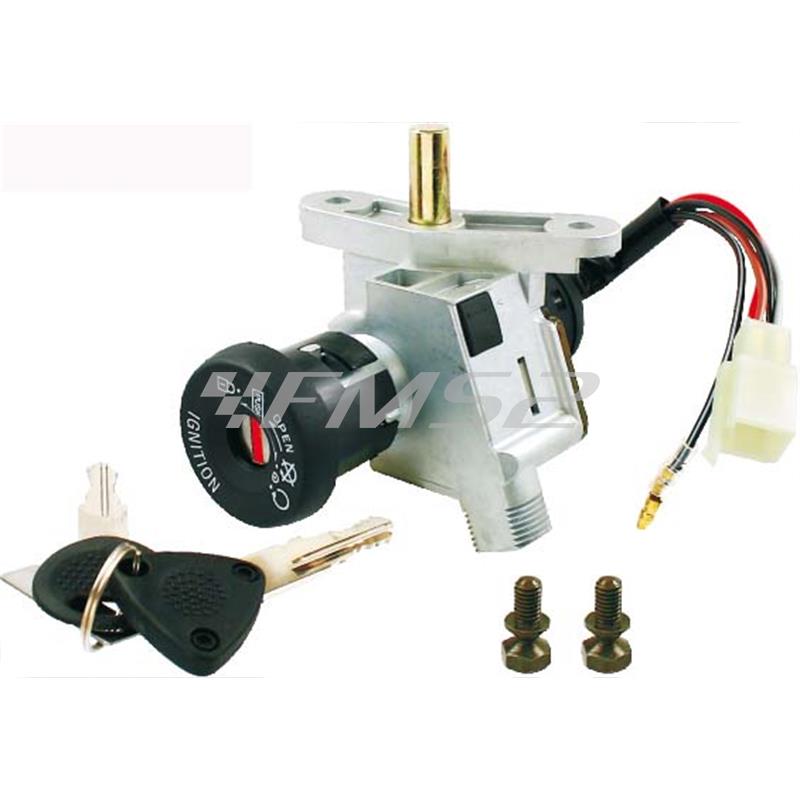 Quadro blocchetto chiave avviamento RMS per scooter MBK Ovetto  50 prodotti dal 1997 al 2001 e Yamaha neo's 50 prodotti dal 1997 al 2001- rif, ricambio 246050150
