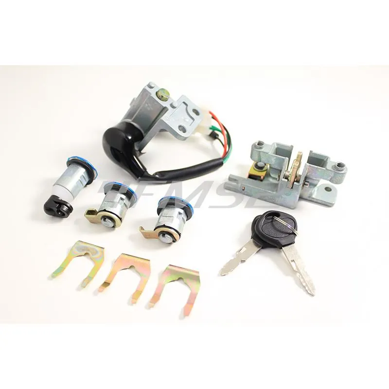 Kit quadro chiave blocchetto avviamento RMS completo di serrature sella-bauletto-sportelli per scooter Kymco 50 Agility - Agility 125 - agil, ricambio 246050630