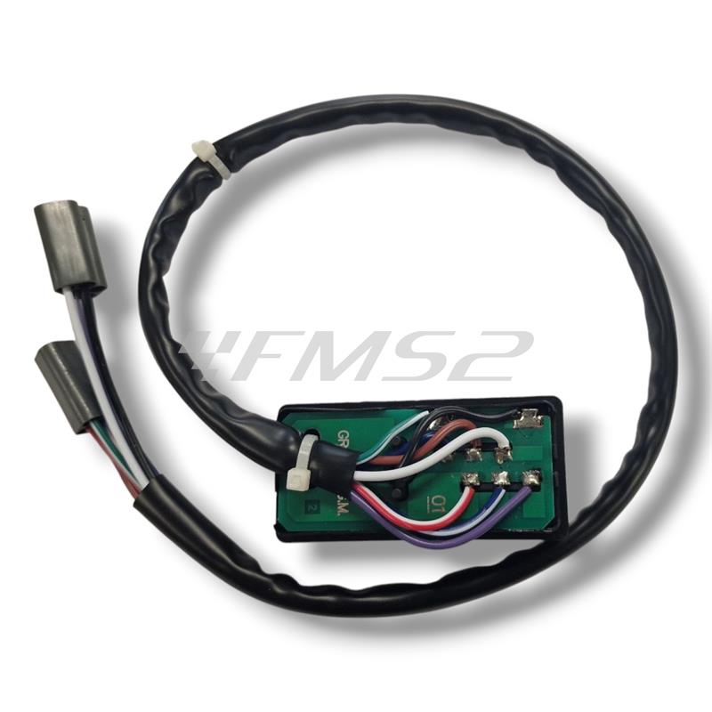Devio frecce sinistro Grabor con 8 fili e 2 connettori specifico per Piaggio Vespa PK 50 S, ricambio 246090102