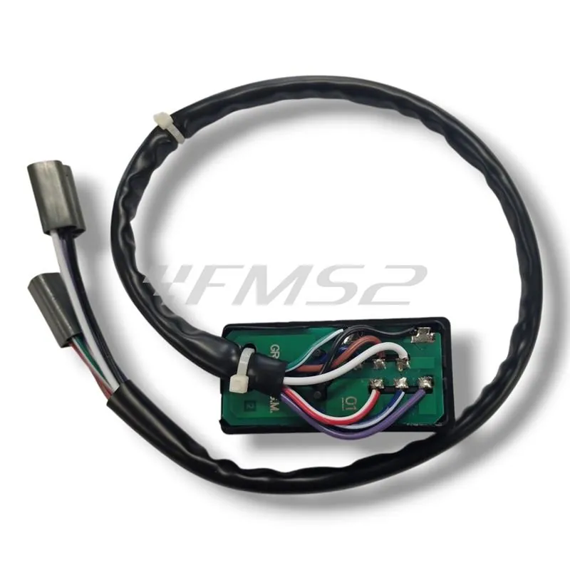 246090102 Devio frecce sinistro Grabor con 8 fili e 2 connettori specifico per Piaggio Vespa PK 50 S