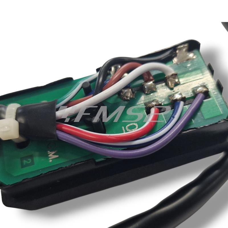 Devio frecce sinistro Grabor con 8 fili e 2 connettori specifico per Piaggio Vespa PK 50 S, ricambio 246090102