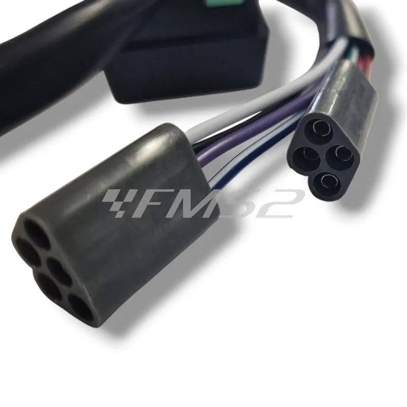 246090102 Devio frecce sinistro Grabor con 8 fili e 2 connettori specifico per Piaggio Vespa PK 50 S