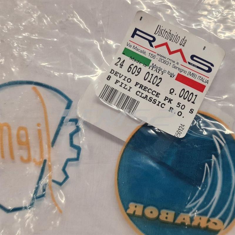Devio frecce sinistro Grabor con 8 fili e 2 connettori specifico per Piaggio Vespa PK 50 S, ricambio 246090102
