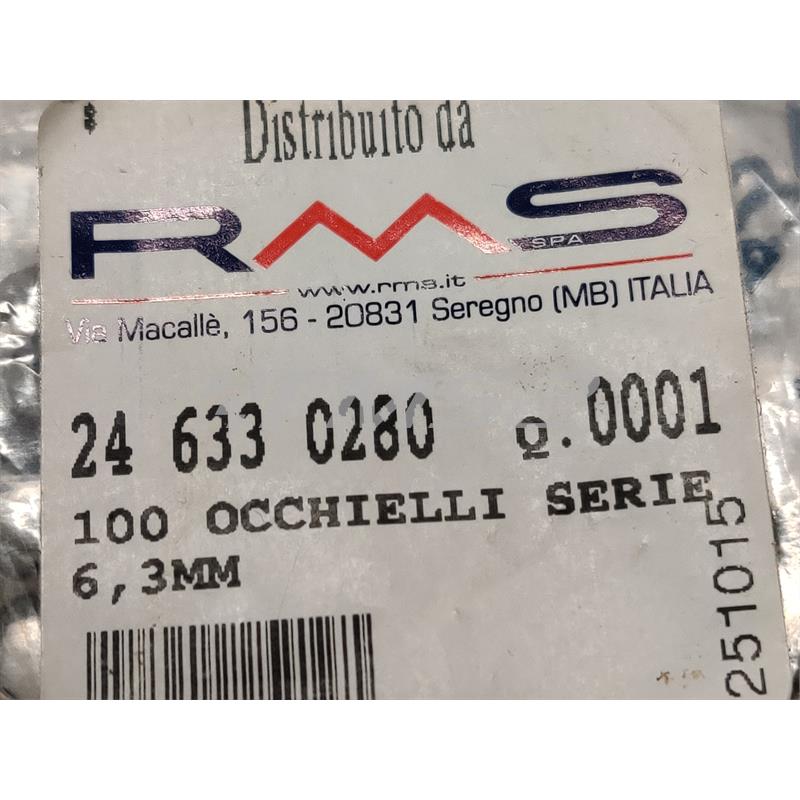 Faston ad occhiello con foro da 6,3mm per cavi di massa o batteria, ricambio 246330280