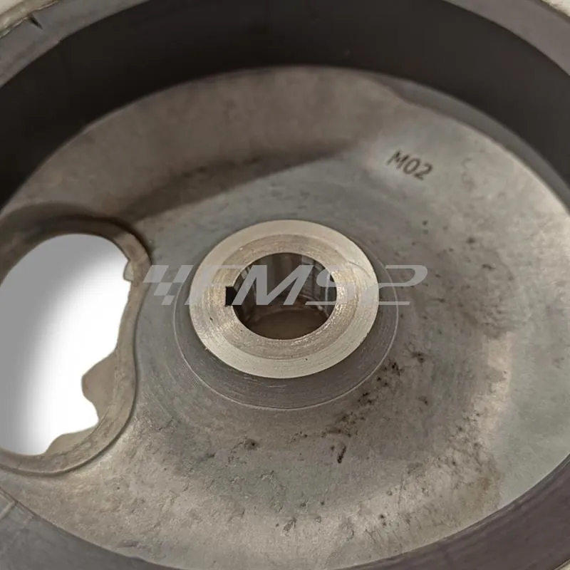 Volano rotore generatore RMS completo di bobina alimentazione e bobina luci per Piaggio  Ciao, Si, Boxer, Bravo con accensione a puntine, ricambio 246360951