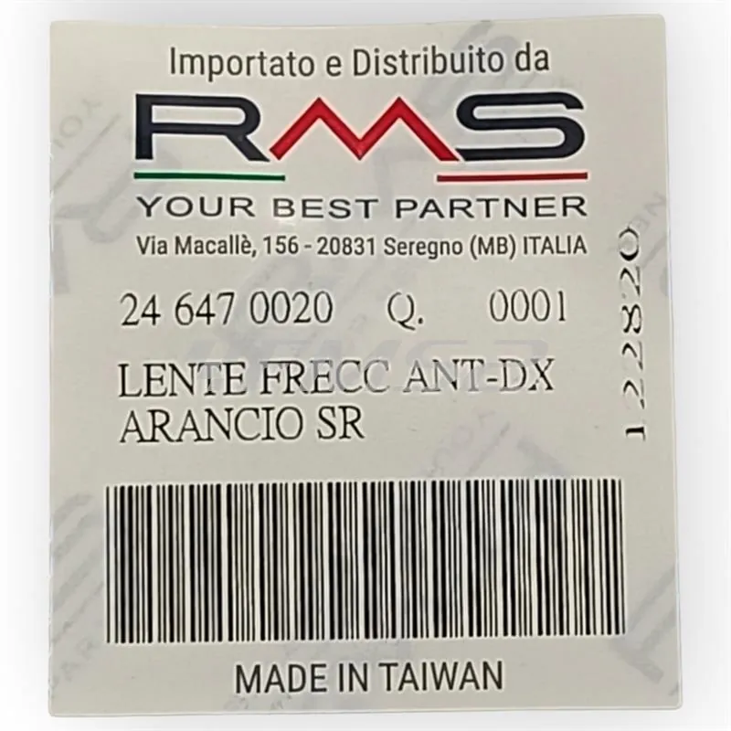 246470020 Gemma freccia anteriore destra arancione per Aprilia SR