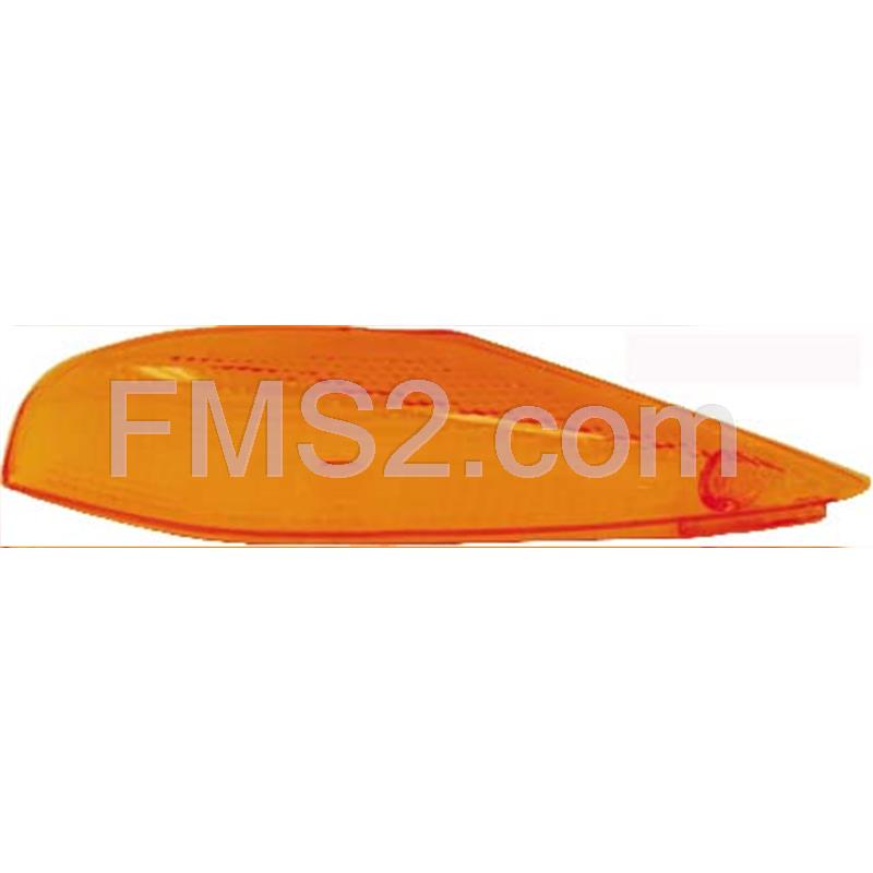 Lente gemma freccia anteriore RMS sinistra di colore arancione con omologazione per scooter MBK Booster Next generation prodotti dal 1999 in p, ricambio 246470210