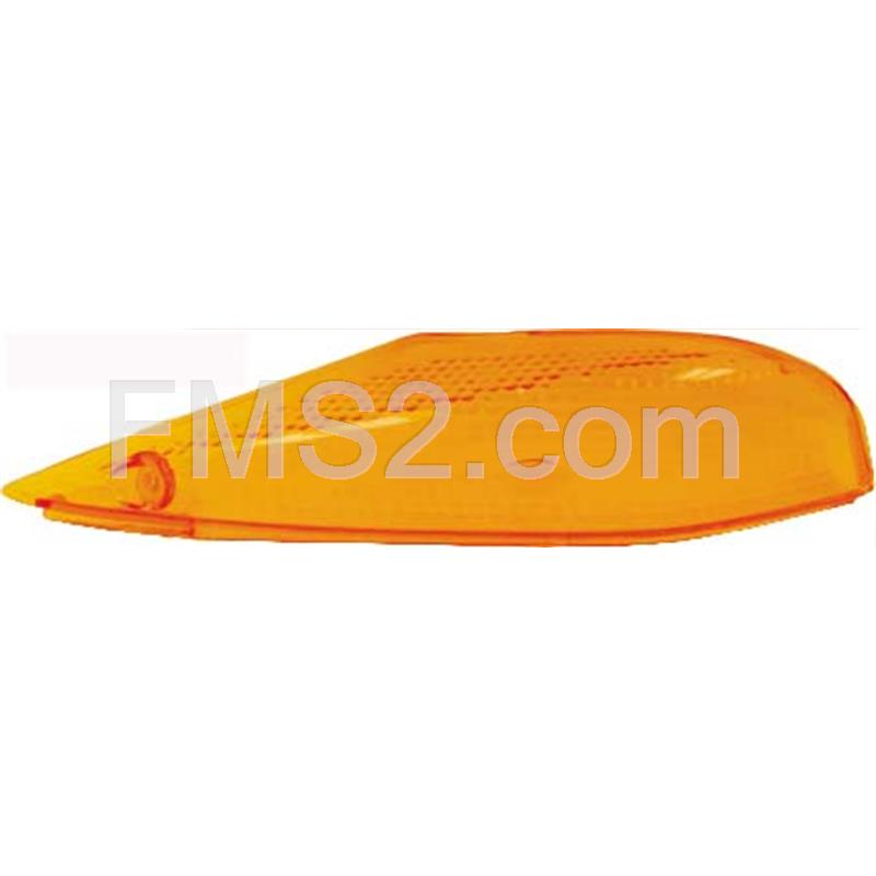 Lente gemma freccia anteriore RMS destra di colore arancione e omologata per scooter MBK Booster Next generation prodotti dal 1999 in poi, ricambio 246470220