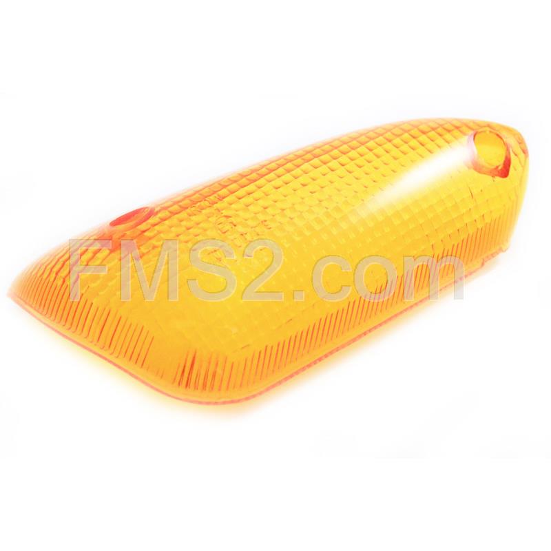 Lente gemma freccia anteriore destra omologata di colore arancione ambra per scooter MBK Nitro e Yamaha Aerox prodotti fino al 2012 (RMS, Kenda, Duro), ricambio 246470260