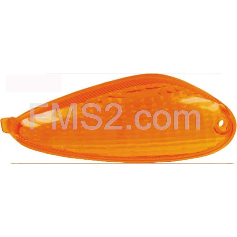 Lente gemma freccia posteriore sinistra RMS di colore arancione per scooter Piaggio NRG 50 extreme dal 1999 al 2000 - NRG mc3 dal 2001 al 2002, ricambio 246470311