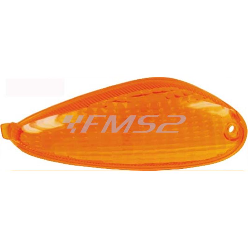 Lente gemma freccia posteriore sinistra RMS di colore arancione per scooter Piaggio NRG 50 extreme dal 1999 al 2000 - NRG mc3 dal 2001 al 2002, ricambio 246470311