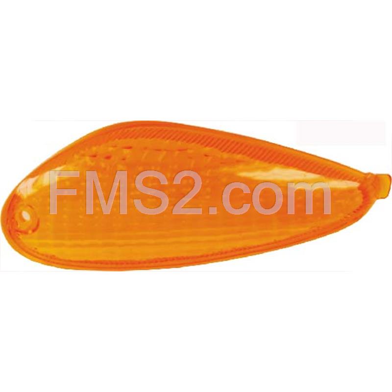 Lente gemma freccia posteriore destra RMS di colore arancione per scooter Piaggio NRG 50 extreme dal 1999 al 2000 - NRG mc3 dal 2001 al 2002 -, ricambio 246470321