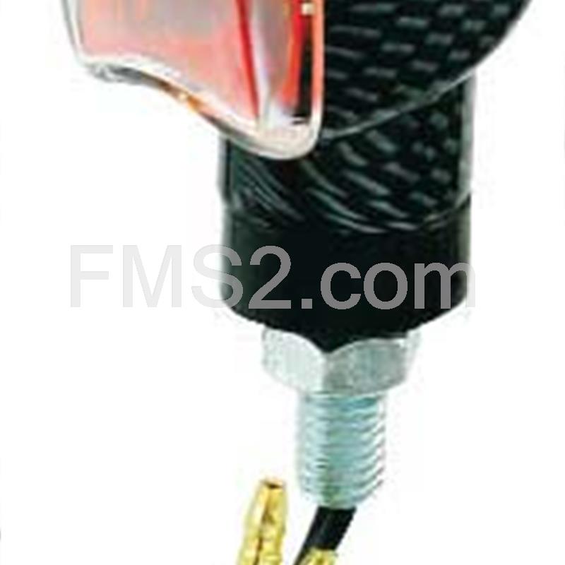 frecce omologate RMS modello corto look carbonio con lampadina 12 v (volt)-21w- varie applicazioni, ricambio 246480020