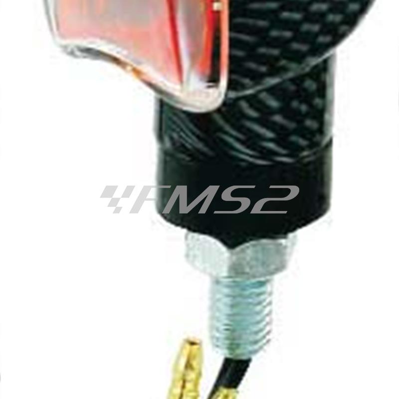 frecce omologate RMS modello corto look carbonio con lampadina 12 v (volt)-21w- varie applicazioni, ricambio 246480020