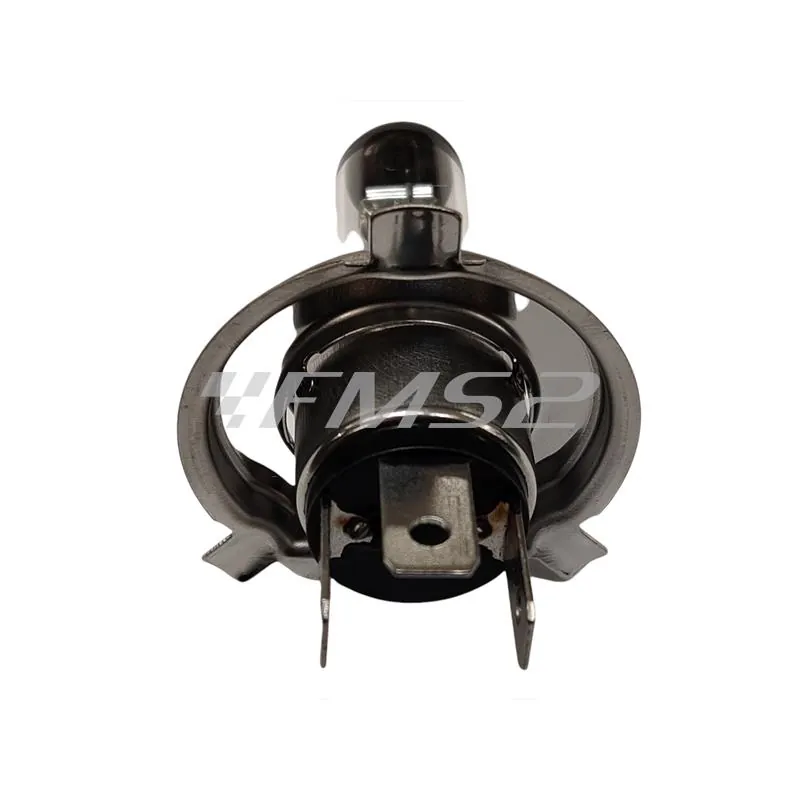 Lampadina RMS alogena, 12 Volt 60 55W H4 omologata, con vetro bianco, ricambio 246510055