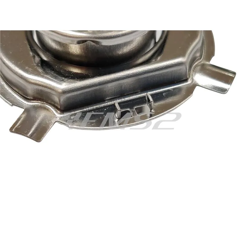 Lampadina RMS alogena, 12 Volt 60 55W H4 omologata, con vetro bianco, ricambio 246510055