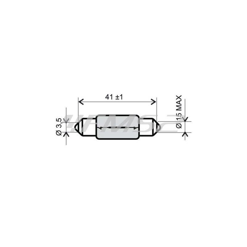 Lamp.6v-15w silu t15x42 s8.5, ricambio 246510126