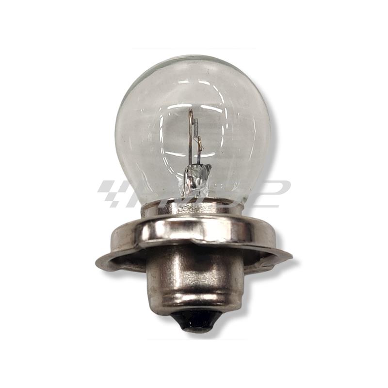 Lampadina bianca FLOSSER distribuite da RMS a 12 volt e 15 watt modello p26s piattello con vetro trasparente e omologazione, ricambio 246510296