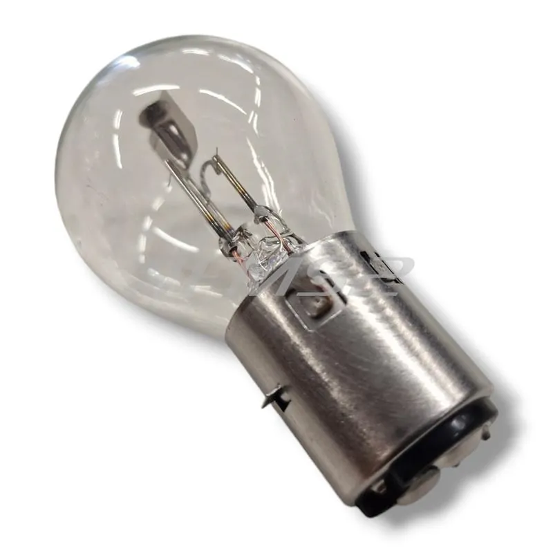 Lampadina biluce RMS BA20D 12V-35/35W biluce abbagliante e anabbagliante con vetro trasparente, ricambio 246510311