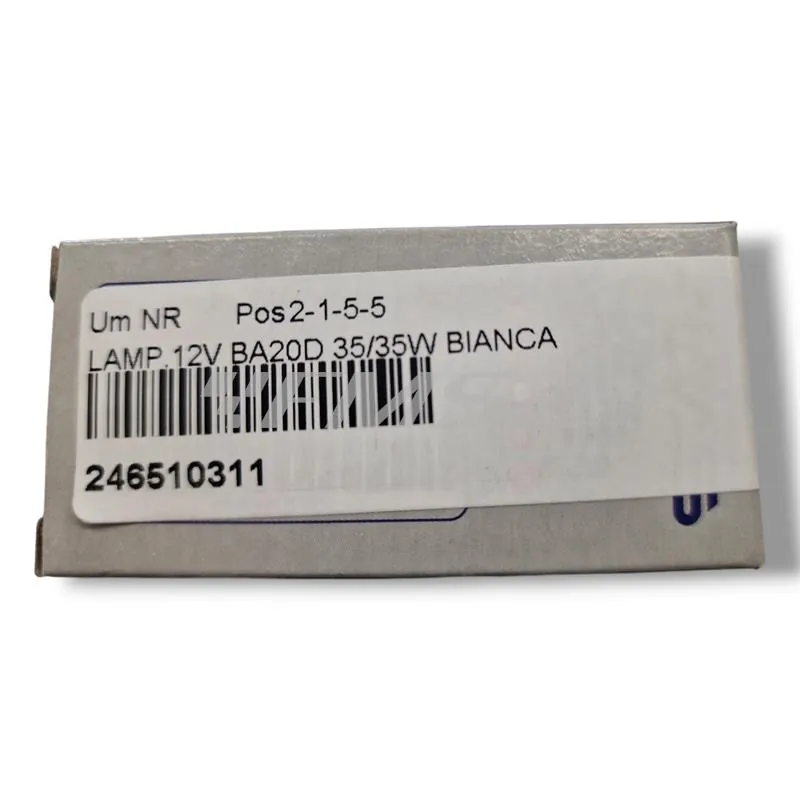 Lampadina biluce RMS BA20D 12V-35/35W biluce abbagliante e anabbagliante con vetro trasparente, ricambio 246510311