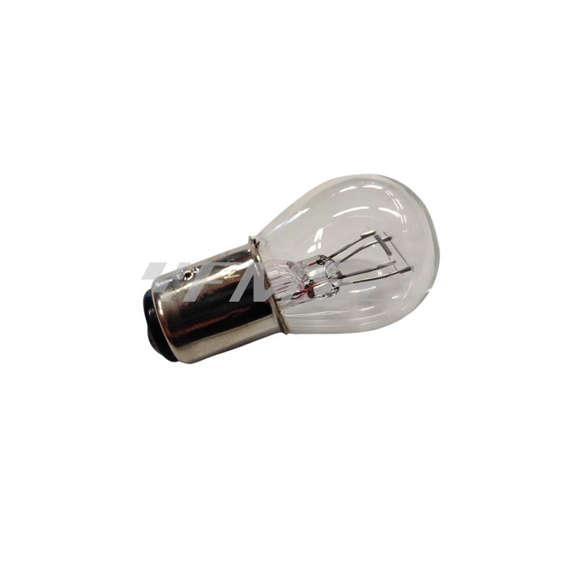 Lampadina RMS 12 Volt 21/5 Watt  BAY15D, doppio filamento, vetro di colore bianco, ricambio 246510365