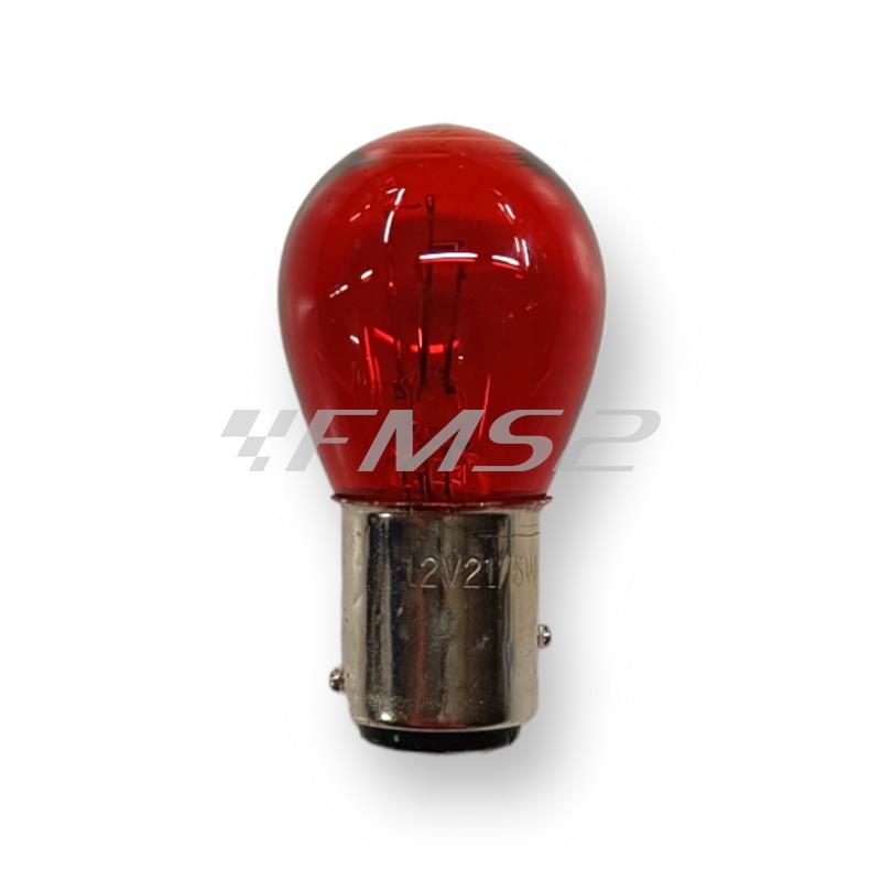 Lampadina RMS 12 Volt 21/5 Watt  BAY15D, rossa, ricambio 246510375