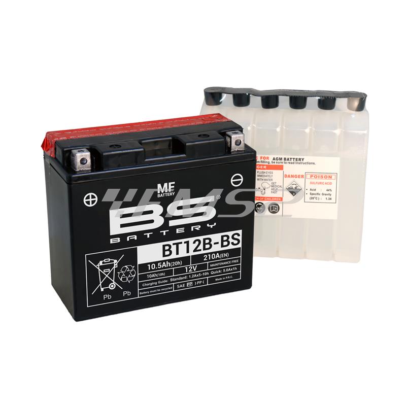 Batteria BS BT12B-BS 12 Volt - 10 Ah, tipo MF, ricambio 246610125