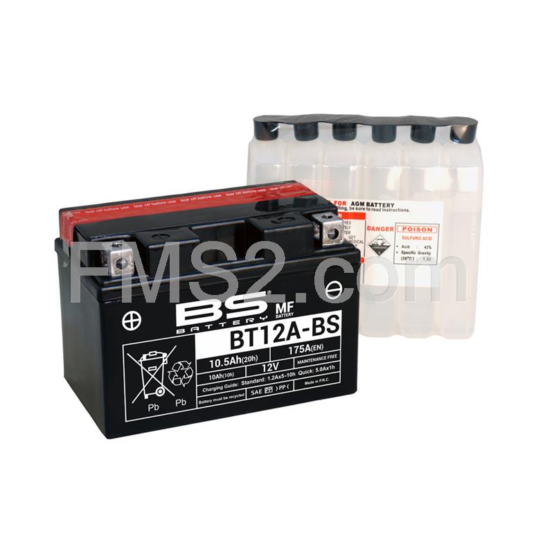 Batteria RMS YT12A-BS, tipo MF, ricambio 246610225