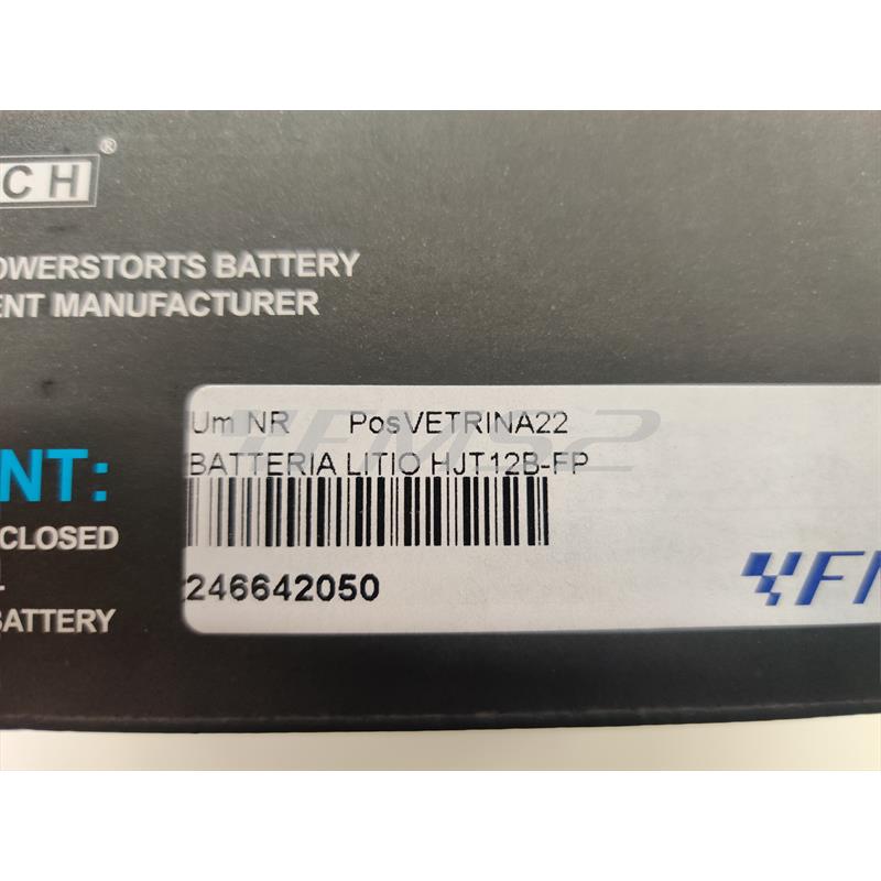 Batteria litio hjt12b-fp, ricambio 246642050