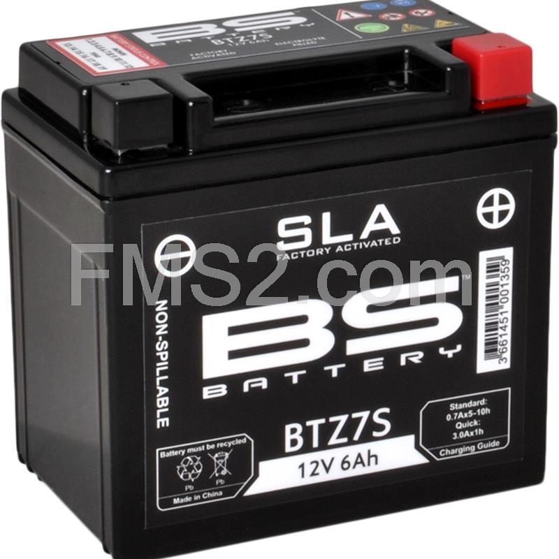 Batteria BS SLA BTZ7S 12 Volt - 6 Ah, ricambio 246650035