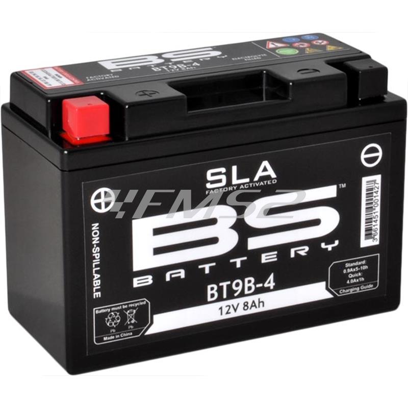 Batteria BS SLA BT9B-4 12 Volt - 8 Ah, ricambio 246650085