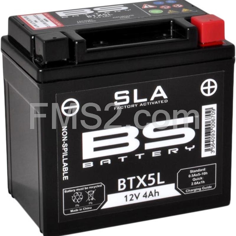 Batteria BS SLA BTX5L 12 Volt - 4 Ah, ricambio 246650145