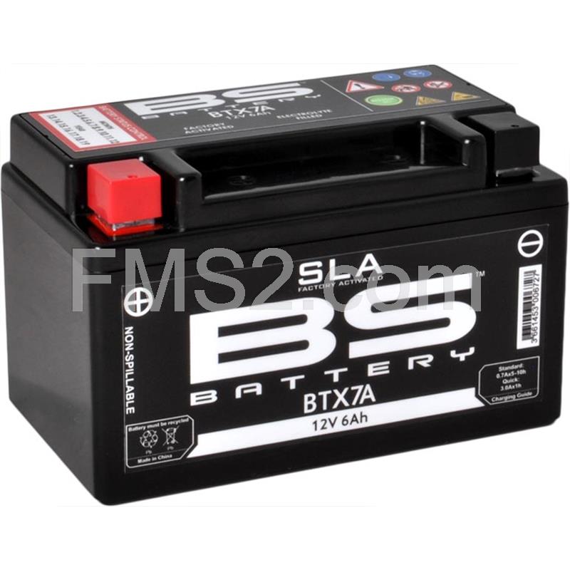 Batteria BS SLA BTX7A 12 Volt - 6 Ah, ricambio 246650165