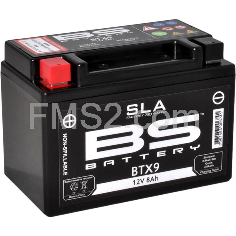 Batteria BS SLA BTX9 12 Volt - 8 Ah, ricambio 246650185