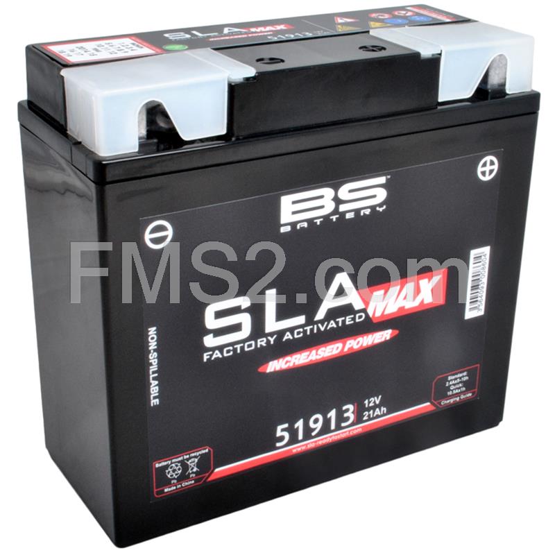 Batteria BS modello SLA - max 51913 potenziata per BMW e pronta all'uso (RMS), ricambio 246650515