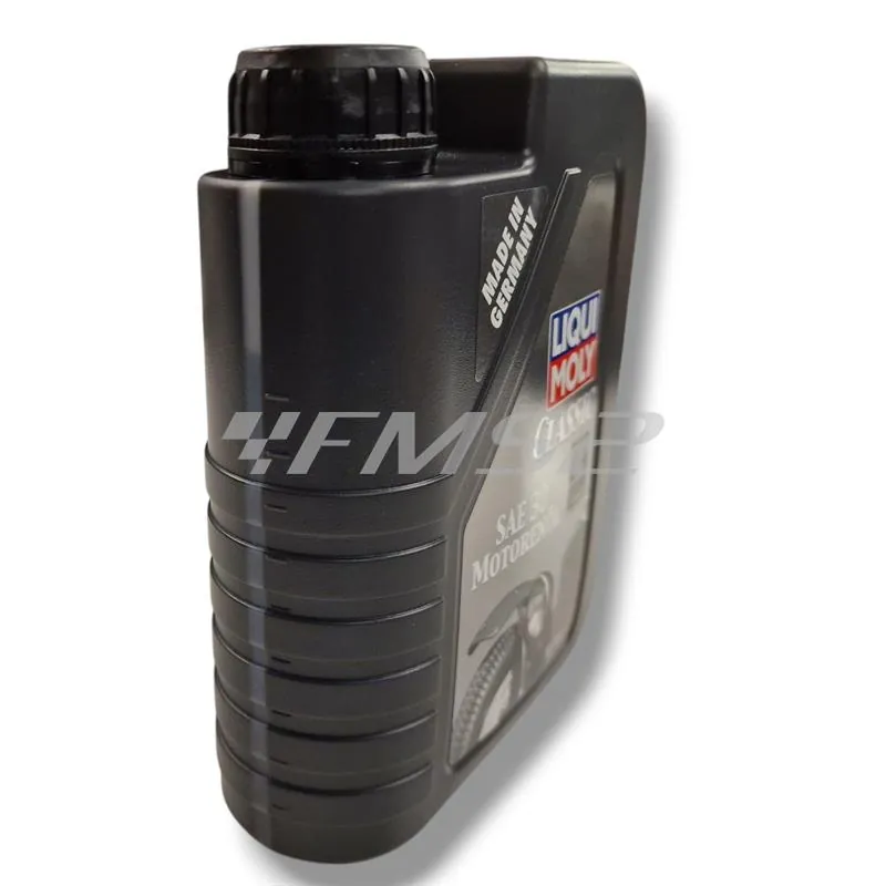 Olio motore LiquiMoly classic sae 30 minerale in flacone da 1 litro per motori 2 e 4 tempi di vecchia concezione tipo Piaggio Vespa e Ape, ricambio 267252138
