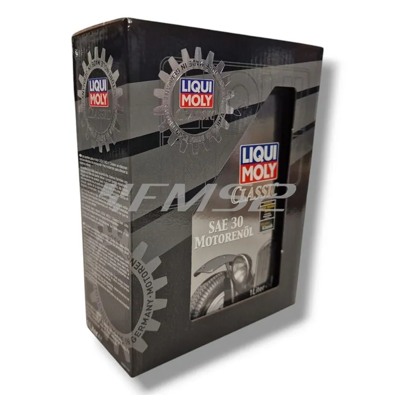 Olio motore LiquiMoly classic sae 30 minerale in flacone da 1 litro per motori 2 e 4 tempi di vecchia concezione tipo Piaggio Vespa e Ape, ricambio 267252138