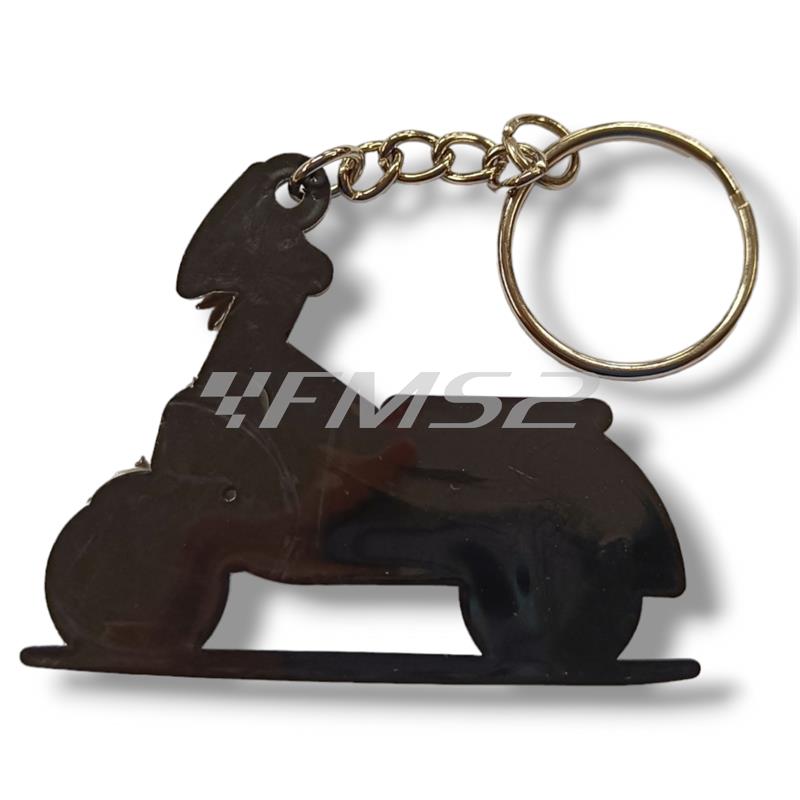 Portachiavi RMS in gomma a forma di Vespa classic con catenella e anello, ricambio GACLA0002