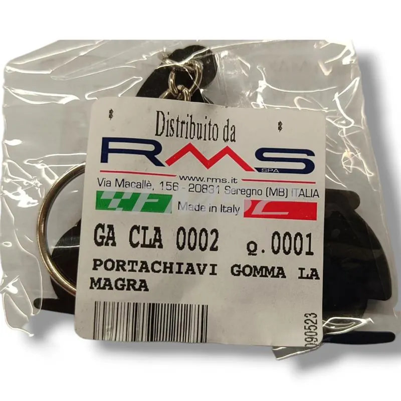 GACLA0002 Portachiavi RMS in gomma a forma di Vespa classic con catenella e anello
