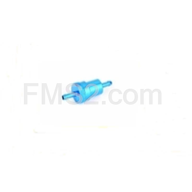 Filtro benzina codulo 6mm in alluminio blu cromato revisionabile (Sifam, Kyoto), ricambio 97L105